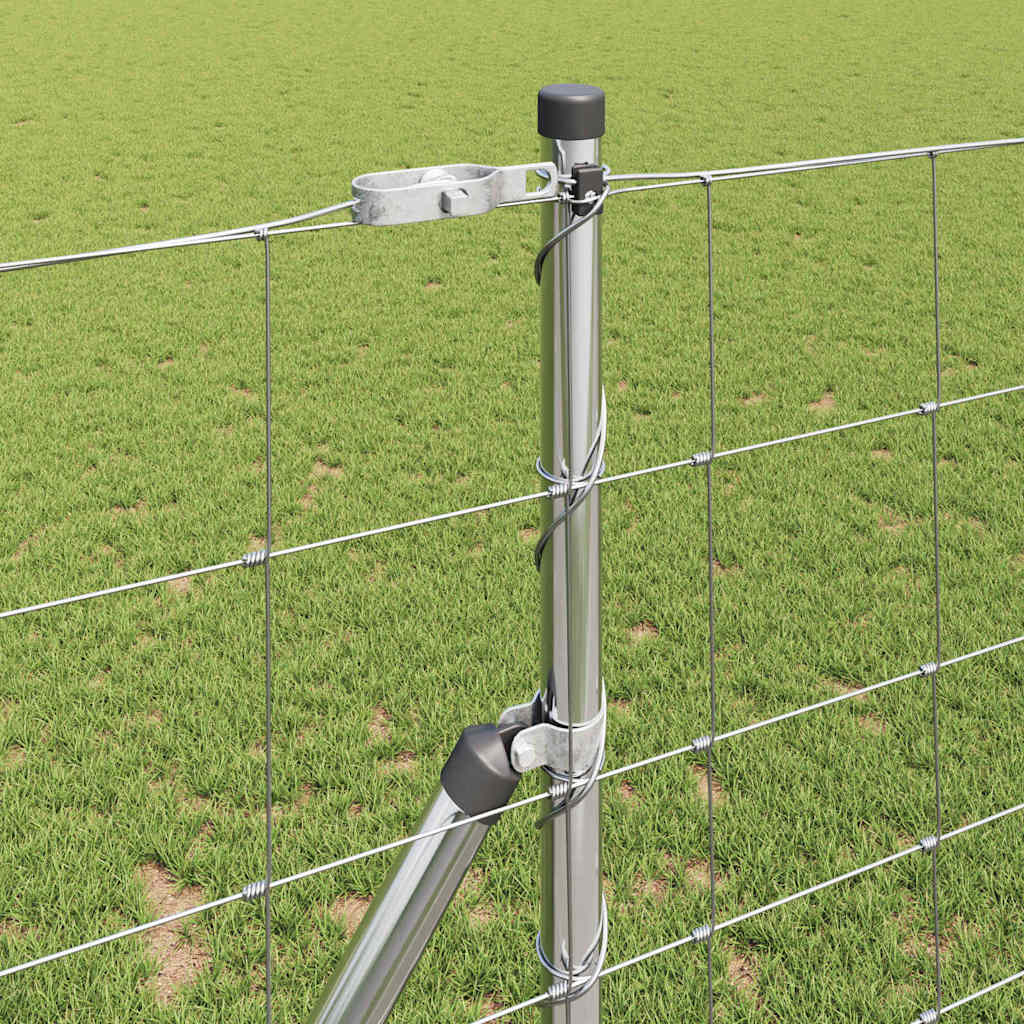 Wildzaun Silber 50 x 1,2 m Verzinkter Stahl